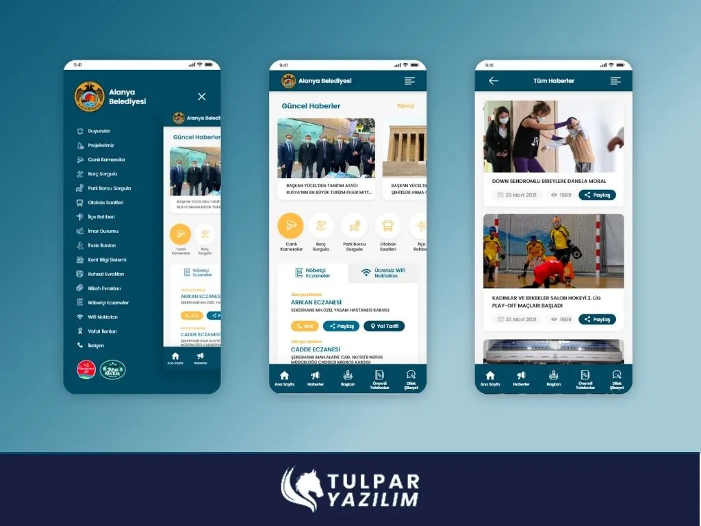 Alanya Belediyesi kurumsal mobil uygulamasının tanıtım görseli